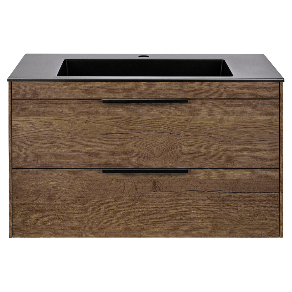 Тумба под раковину Vincea Chiara 2D 800 подвесная, 2 выкатных ящика soft-close, T.Oak