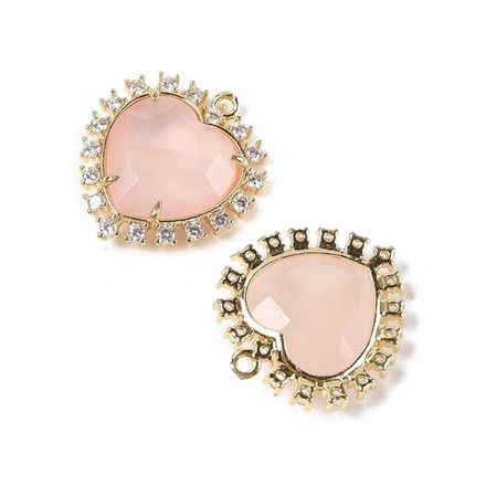 Подвеска Сердце 23,5мм, розовый кварц