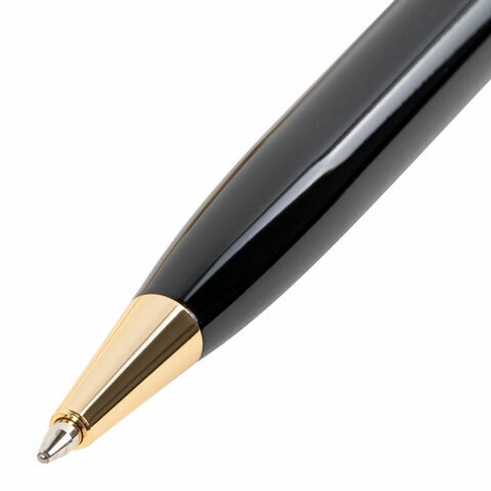 Ручка подарочная шариковая GALANT "Bernini", корпус черный, детали золото, узел 0,7 мм, линия письма 0,5 мм, синяя, 144177