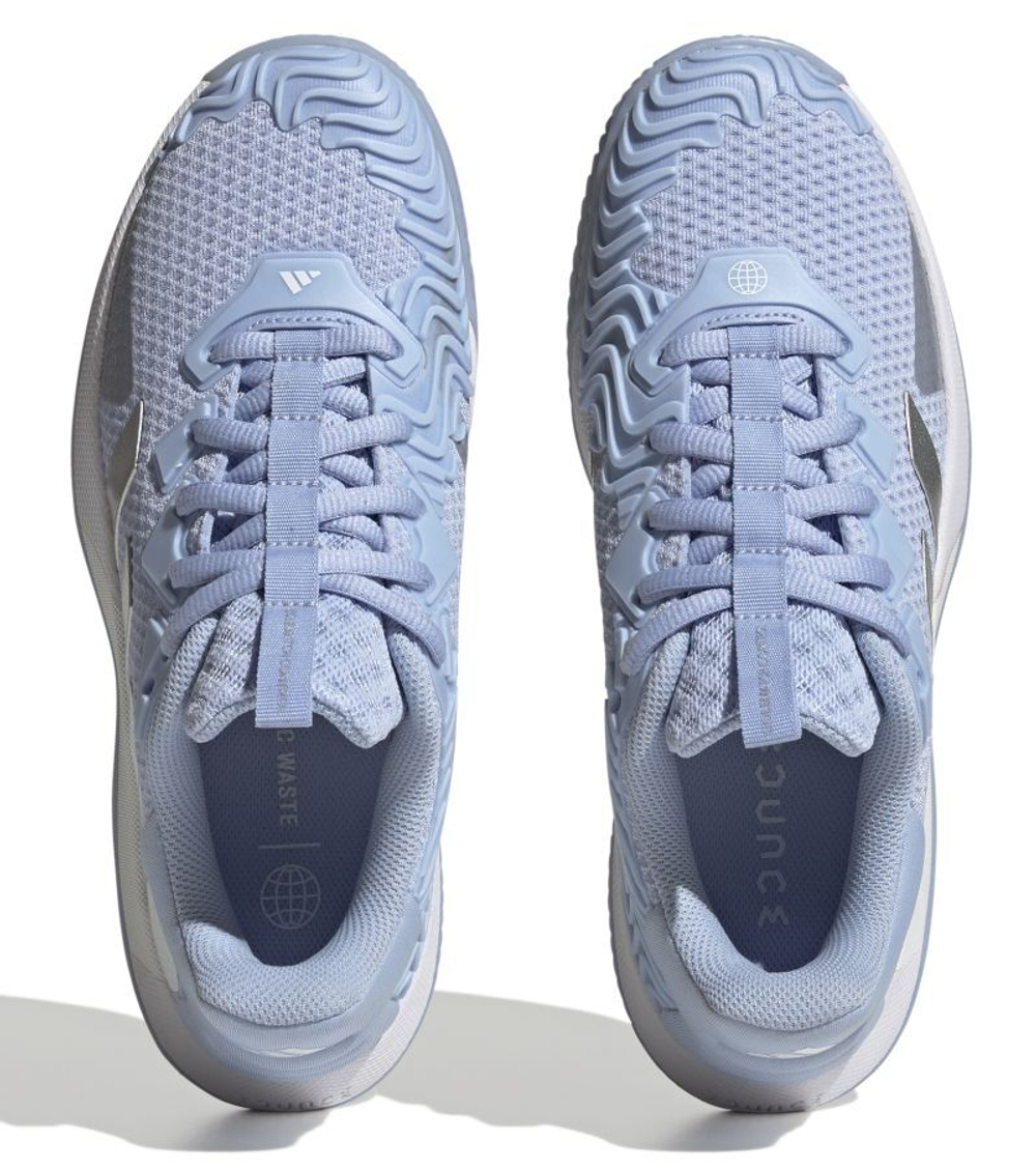 Женские Кроссовки теннисные Adidas SoleMatch Control W Clay - blue dawn/matte silver/ftwr white