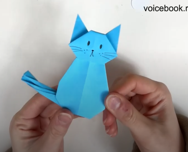 Складываем котенка-оригами