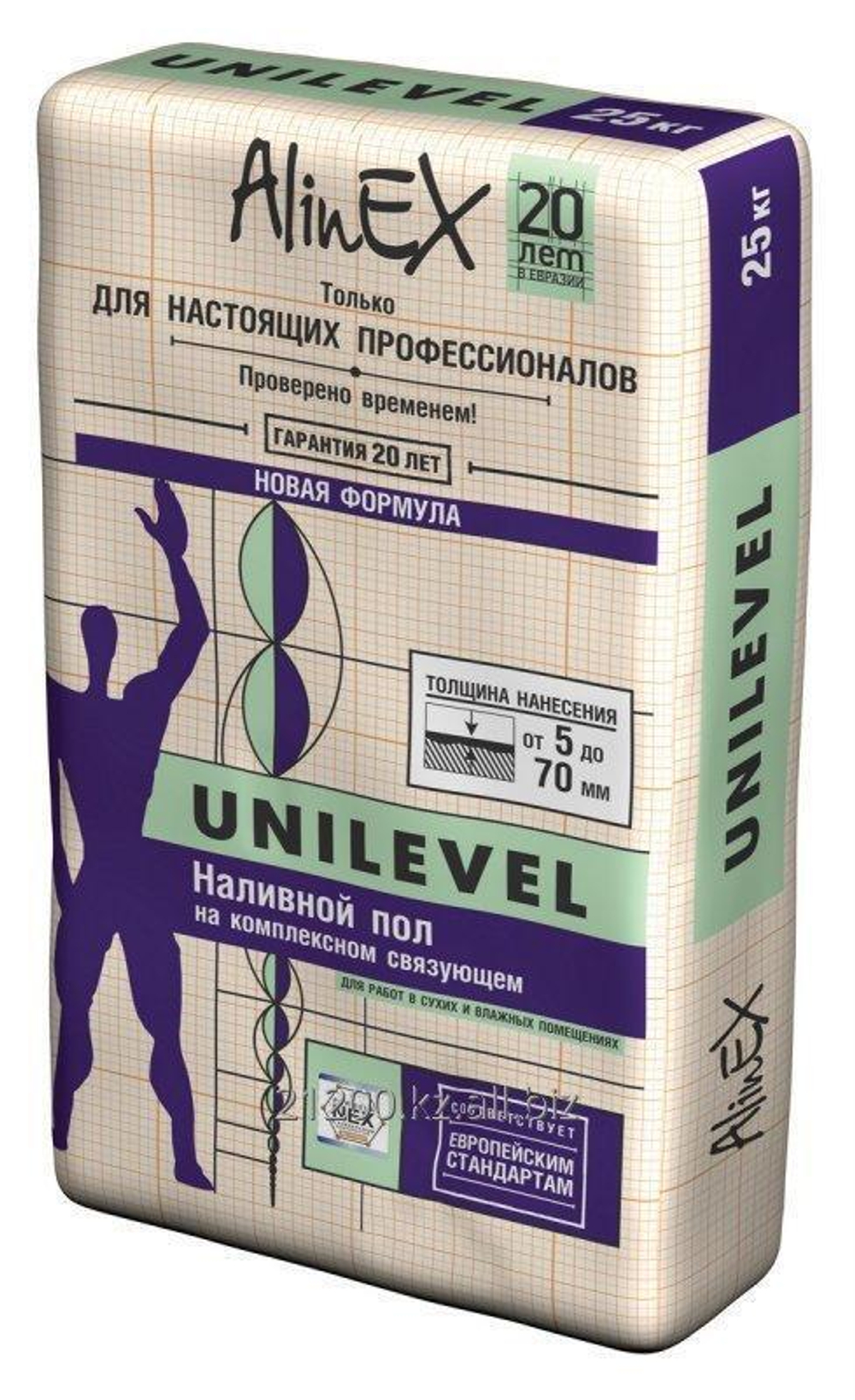 ПОЛ НАЛИВНОЙ ALINEX UNILEVEL НА КОМПЛЕКСНОМ СВЯЗУЮЩЕМ 25КГ