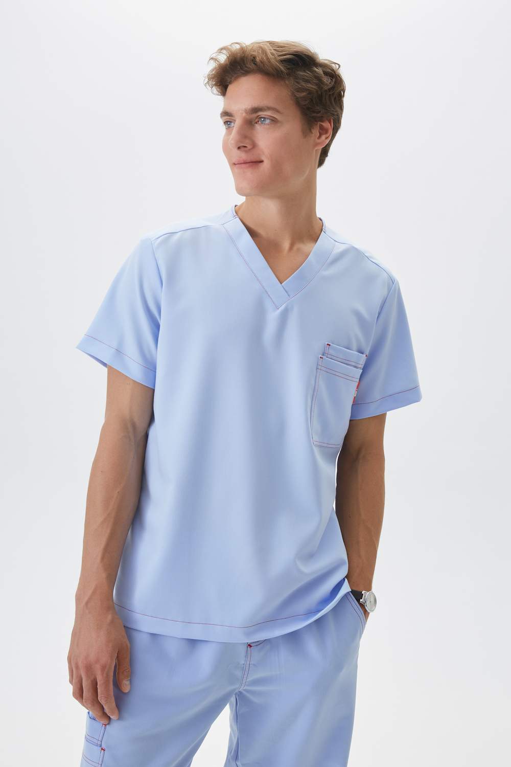 Топ медицинский мужской Гекай, скайблю