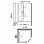 Душевая кабина Parly Effect TMF901 85x85