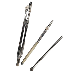 Советская готовальня №119. Сталь, графит, пенал из бархата и коленкора. Завод Авиаприбор, XX век.