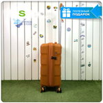 Маленький чемодан Mironpan 95, Оранжевый, S с расширителем