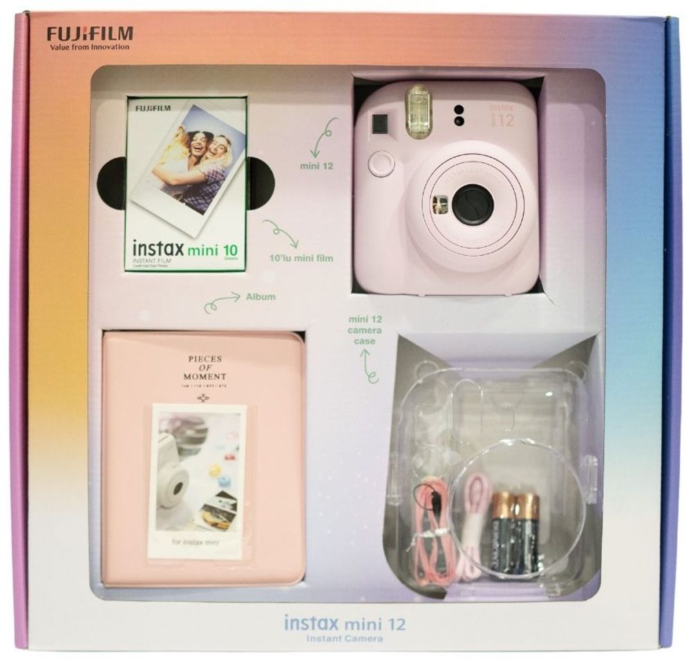 Фотокамера моментальной печати Fujifilm Подарочный набор INSTAX MINI 12 розовый Фотокамера моментальной печати Fujifilm Подарочный набор INSTAX MINI 12 розовый