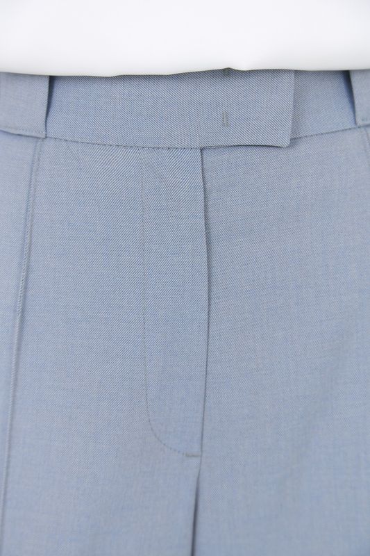 Брюки прямые со стрелкой, серо-голубой