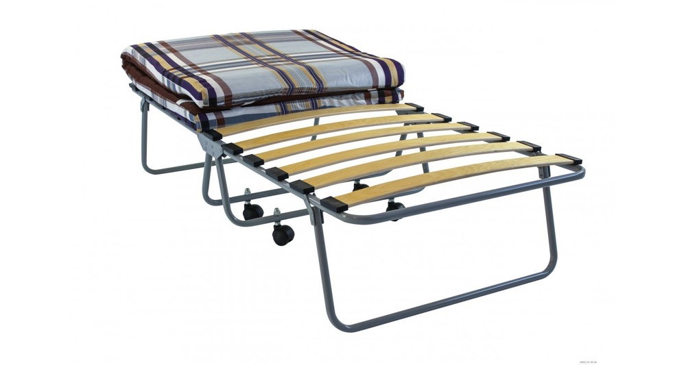 Кровать раскладная детская на ламелях и роликовой основе с матрасом 1600x700x340 мм