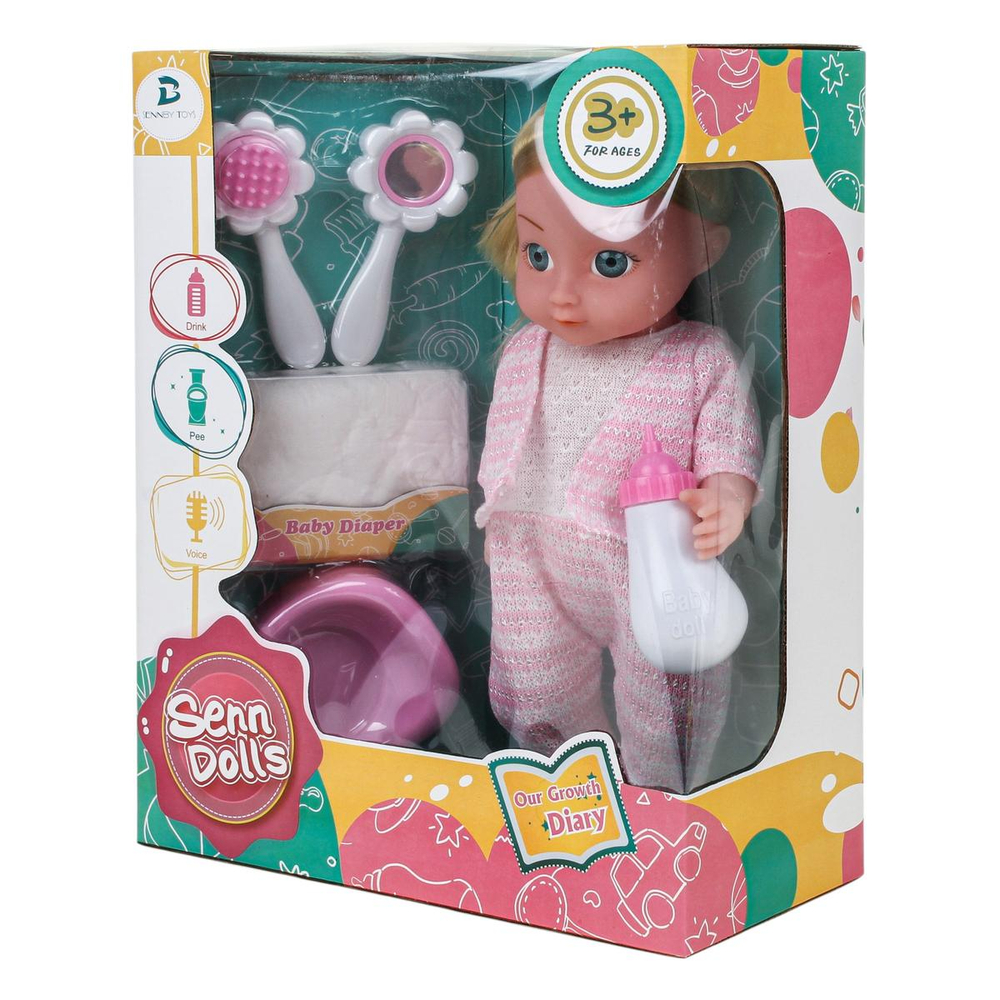 Пупс функциональный с аксесс., коробка SNB157H