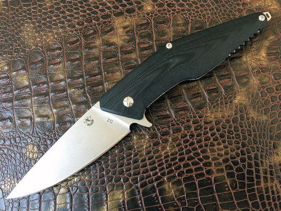 Складной нож STEELCLAW Босс черный c клинком из стали D2, рукоять G10