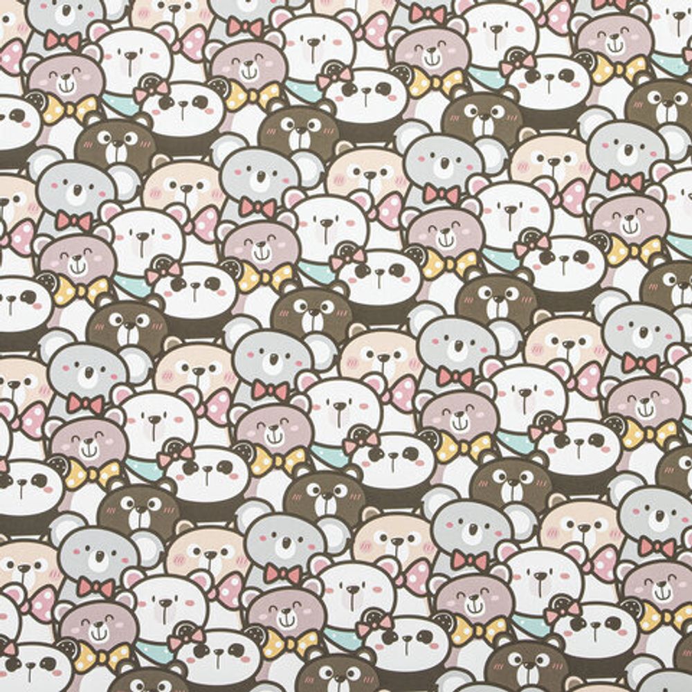 Бумага упаковочная "Funny Animals", 70x100 см, 10 дизайнов ассорти, ЗОЛОТАЯ СКАЗКА, 591917