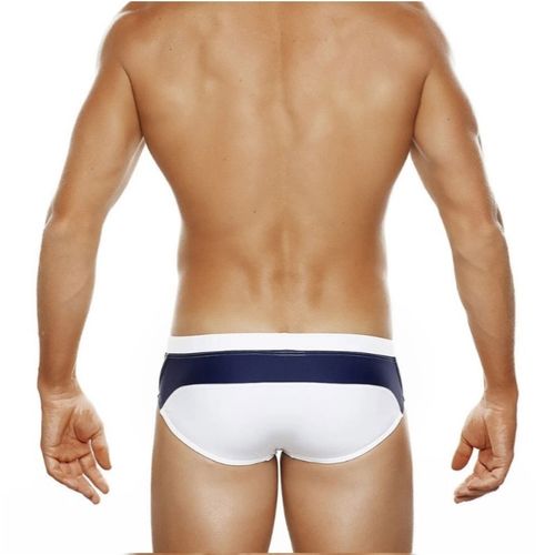 Мужские плавки белые с темно-синей вставкой Romeo Rossi RR6605-10