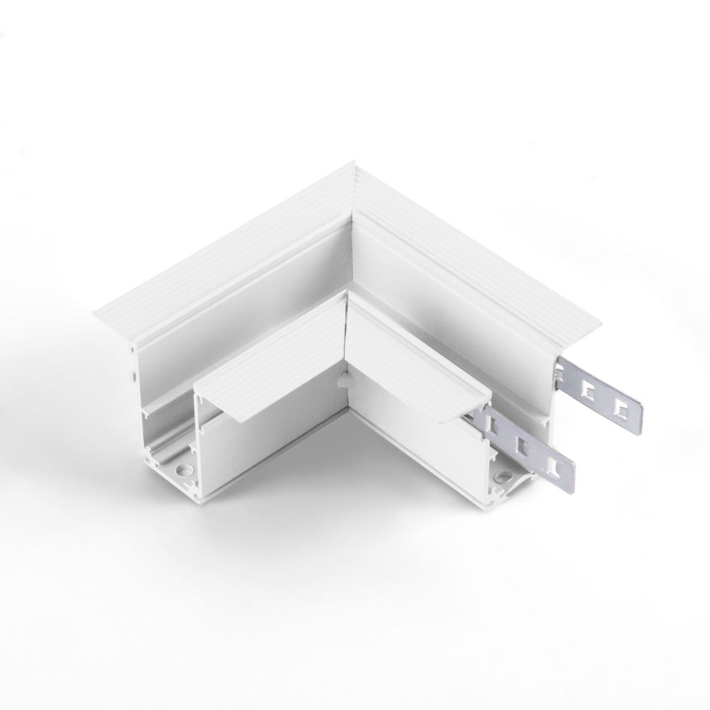 Коннектор угловой для встраиваемого шинопровода белый Slim Magnetic 85092/11