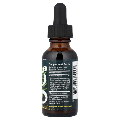 Gaia Herbs, Полынь, черный орех, экстракт 1 жидких унции (30 мл)