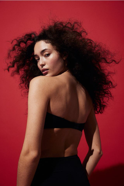 H&M Топ бикини бандо с подкладкой, черный