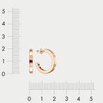 Серьги-конго женские из розового золота 585 пробы без вставок (арт. 12-0П-0000-29646)
