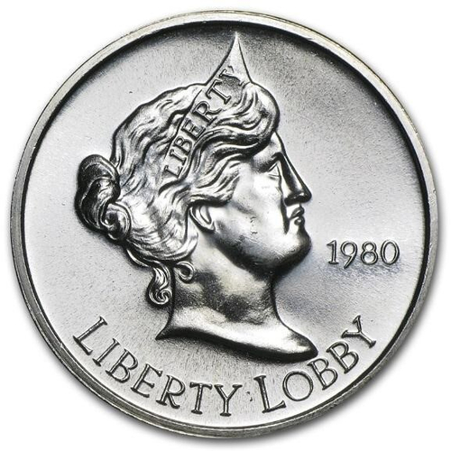 США 1 раунд / 1980 год / The Liberty Lobby shield / Ag Серебро