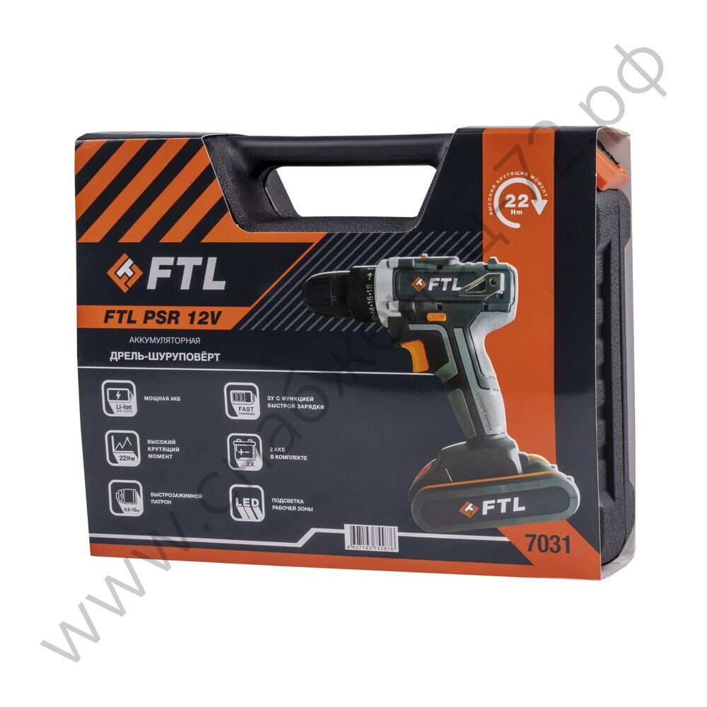 Аккумуляторная дрель-шуруповерт FTL PSR 12V