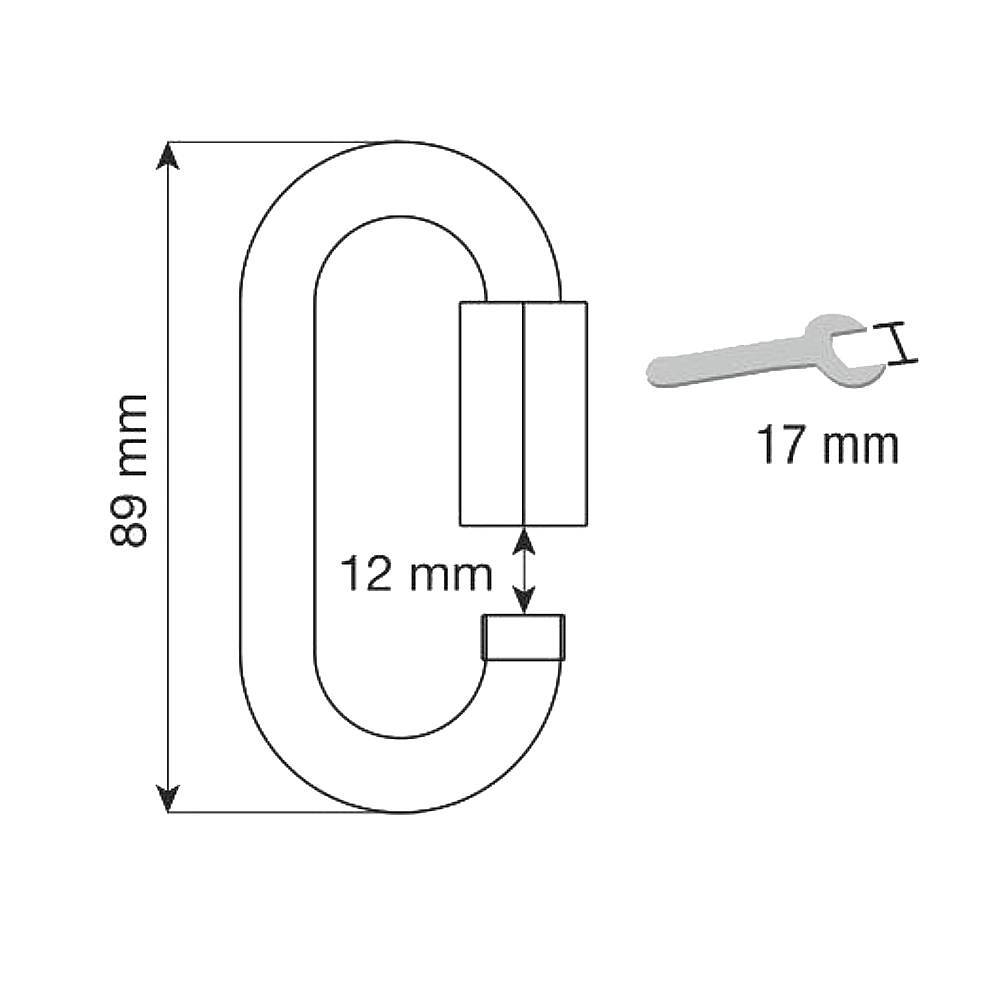 Соединительный элемент OVAL QUICK LINK 10 mm zinc plated (Camp)