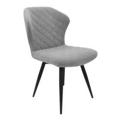 Стул "Монро" (арт. 338), велюр Бренди В22 серый, ножки черные