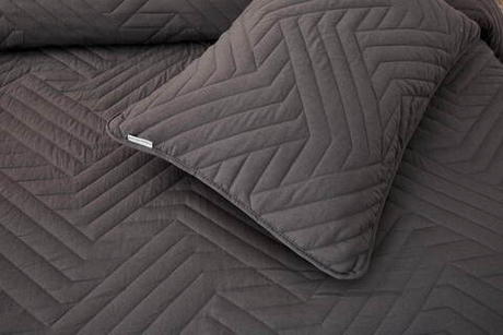 Покрывало 160х220 и наволочка 50х70 Sofi De MarkO Мориц темно-серое