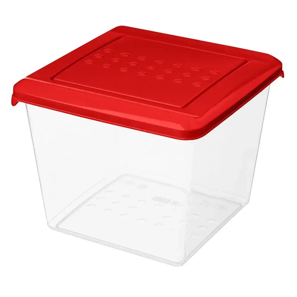 Контейнер для продуктов Asti квадратный 1,0л (красный)