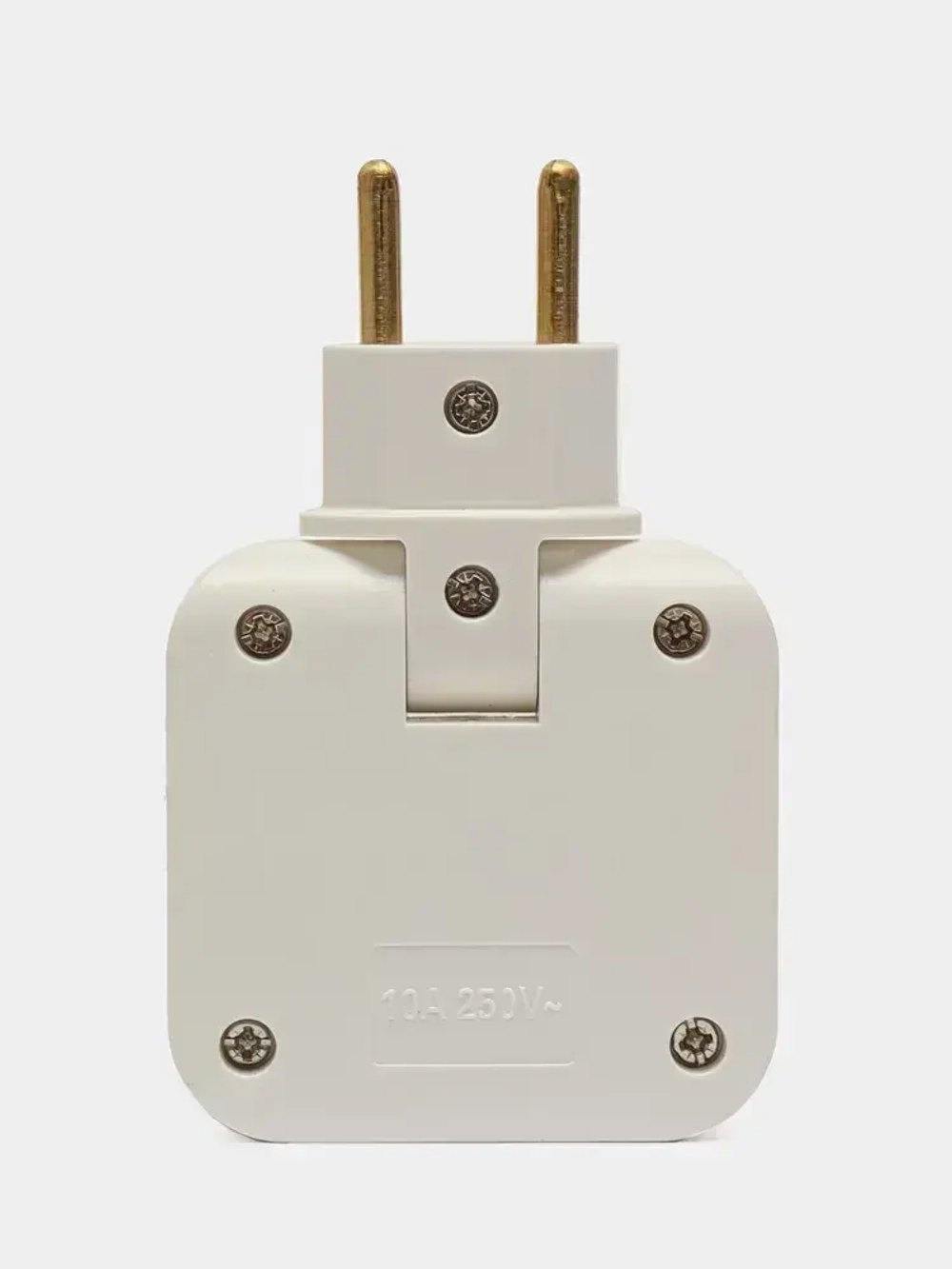 Тройник для розетки с USB плоский поворотный на 180 градусов, разветвитель электрический