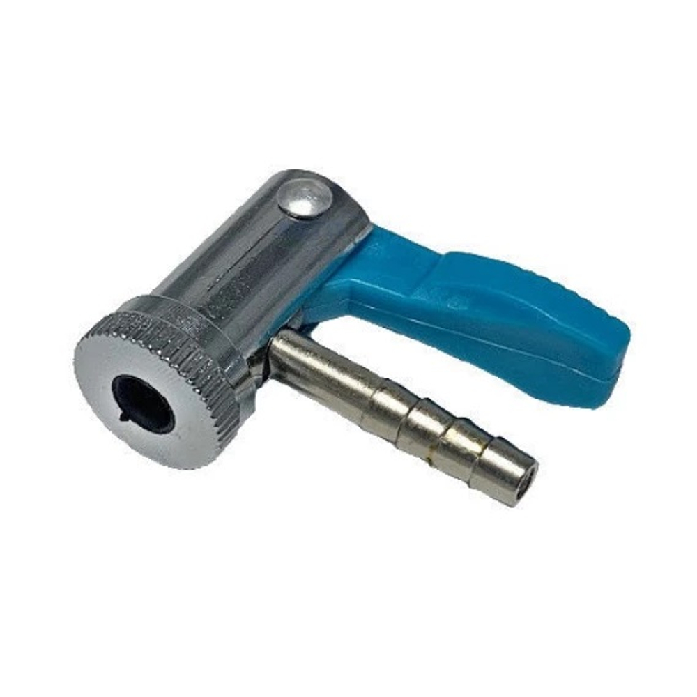 Наконечник на насос перегибающийся С/О металл с Пластик язычком СИНИЙ 2600