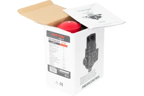 Реле давления+протока Verton AQUA CU10A 1,5-3,0 бар 1,3 кВт 1&quot; 37365