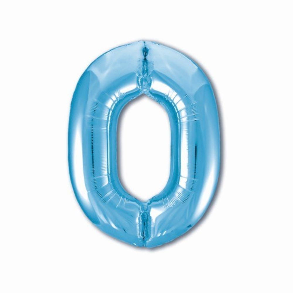 Agura Шар 40" / 102 см "Цифра 0" Голубой (БГ-60)