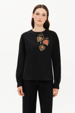 23435 Свитшот женский (черный)