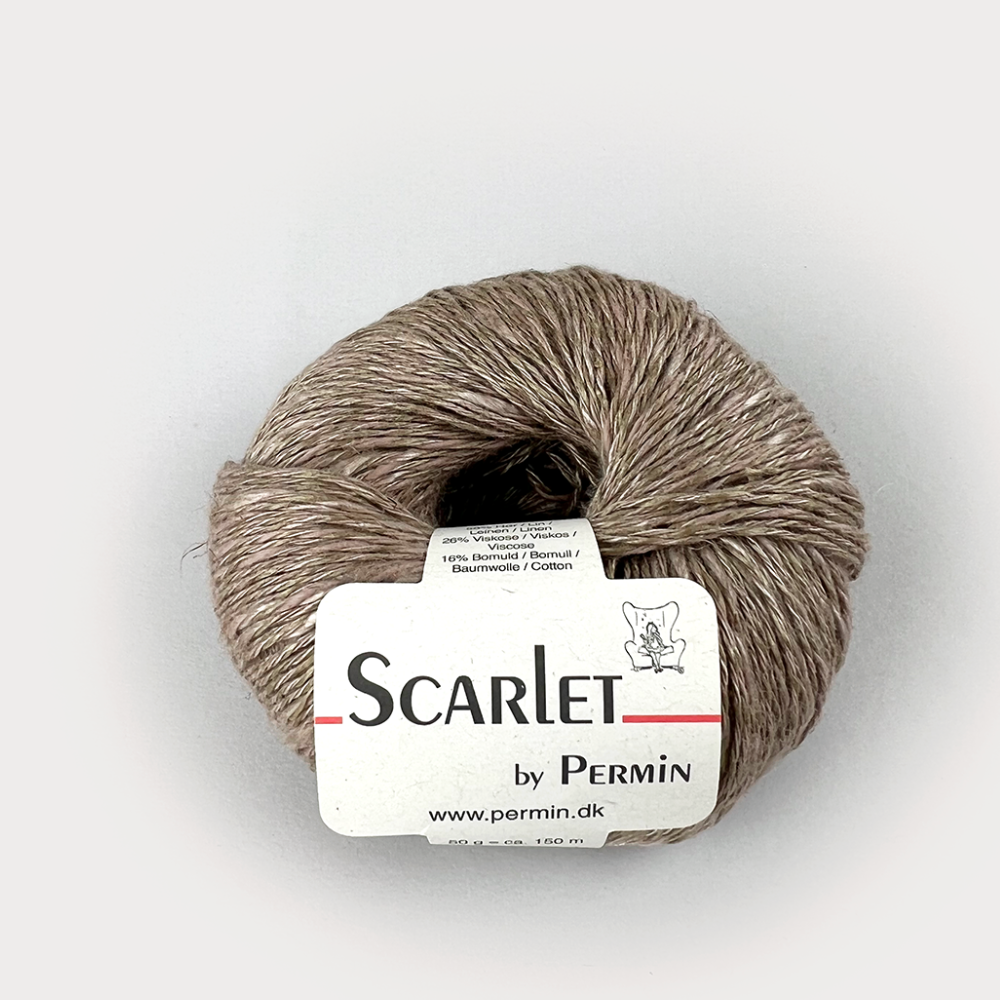 Пряжа для вязания Scarlet 888033, 58% лен, 16% хлопок, 26% вискоза (50г 150м Дания)