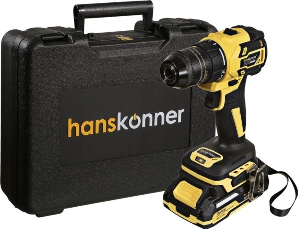 Дрель-шуруповерт аккумуляторная HANSKONNER HCD2065C