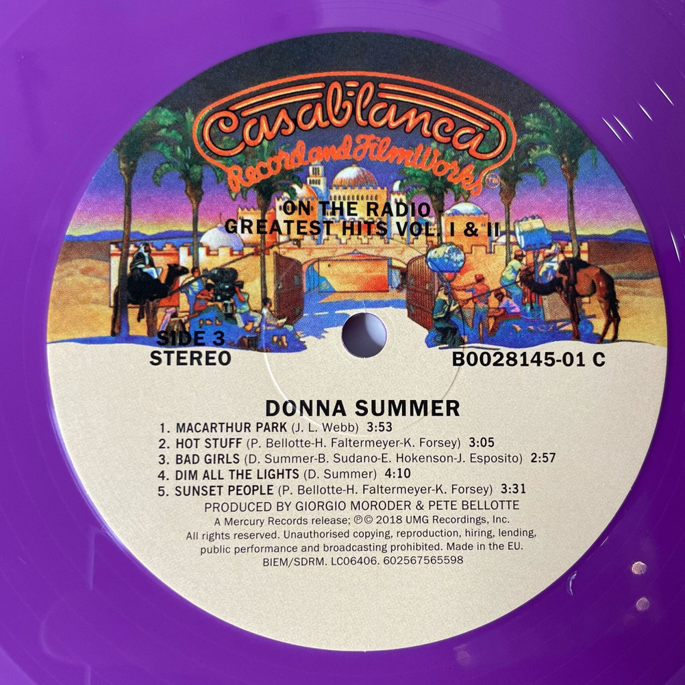Виниловая пластинка LP Donna Summer On The Radio Greatest Hits Vol. I and II (EU 2018) (Розовый и Фиолетовый Винил)