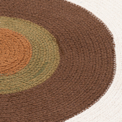 Ковер из хлопка 150см Tkano Ethnic Target коричневый