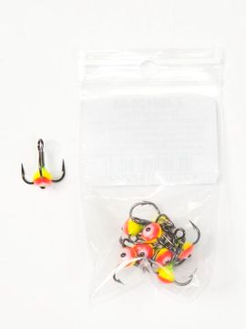 Крючок-тройник для приманок Lucky John с каплей цвет. разм.010/05