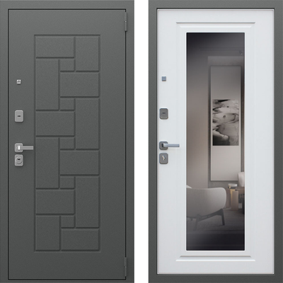 Входная дверь 1038 с зеркалом