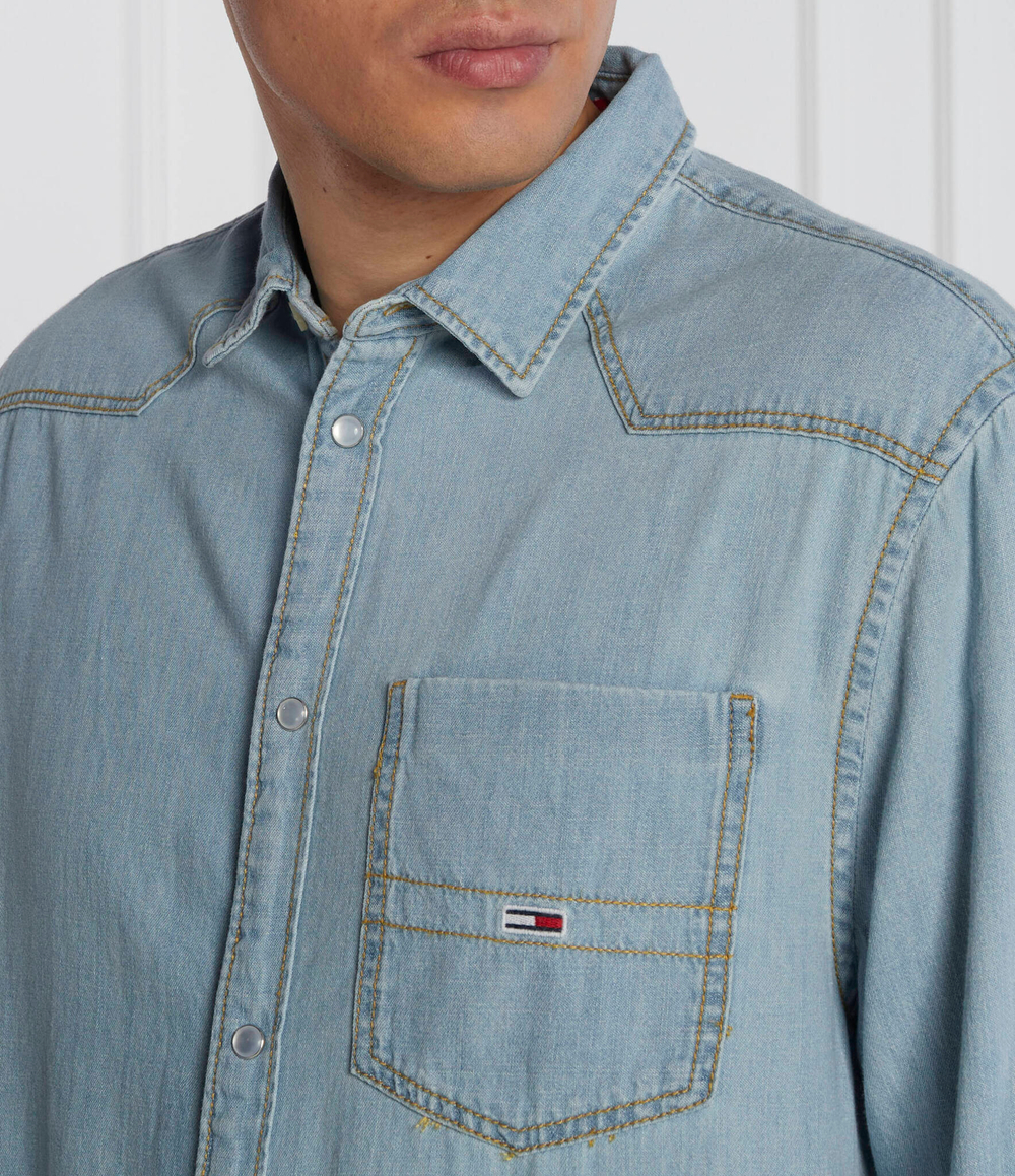 Рубашка Tommy Jeans - голубой(DM0DM16609)