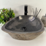Раковина из речного камня RS-65144 42*38*15 0856