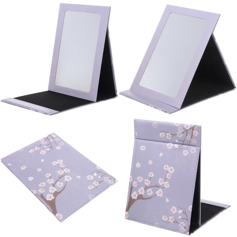 Зеркало косметическое складное «ФОРТУНА БРИ», микс 4 дизайна, сакура, 20*27,5см