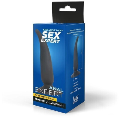 ВТУЛКА АНАЛЬНАЯ цвет чёрный, L 117 мм (L рабочей части 106 мм) D 27 мм арт. SEM-55044