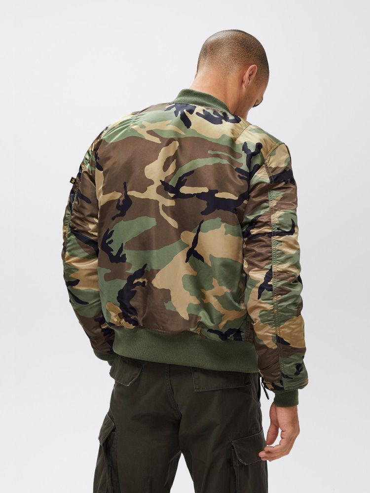 Бомбер Alpha Industries MA-1 Slim Fit Woodland Camo (Камуфляжный)