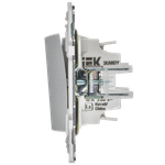 SKANDY Выключатель 1-клавишный проходной 10А SK-V02S серебряный IEK