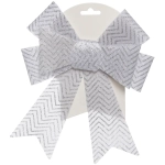 Бант на ёлку «Вошебный день» 16*21 см, Белый