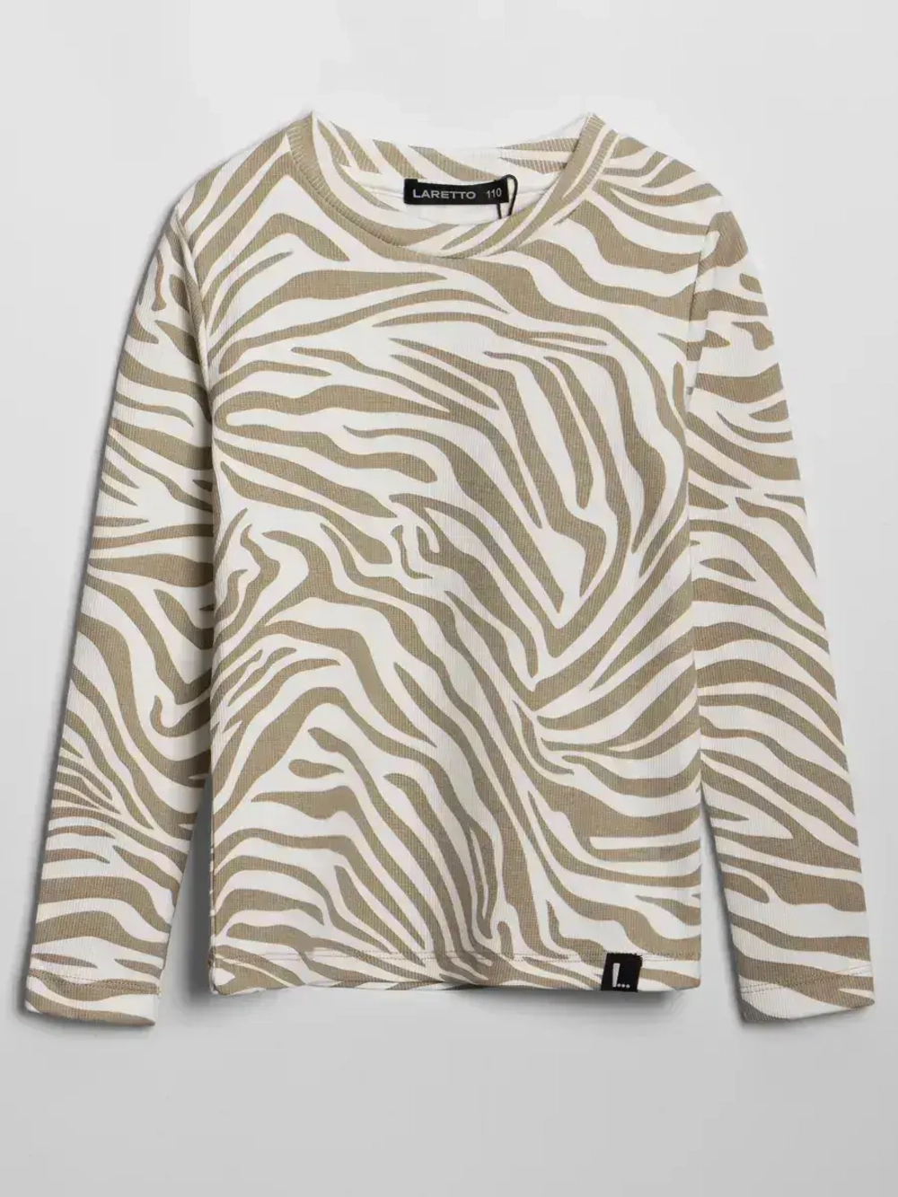 Лонгслив зебра для девочки на осень