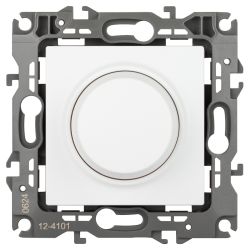 Светорегулятор ЭРА Серия 12 12-4101-01М поворотно-нажимной, 400ВА 230В, белый матовый