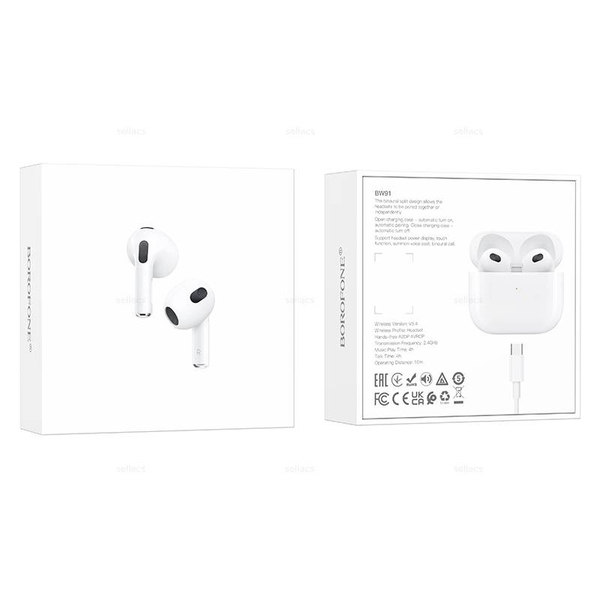 Беспроводные наушники Borofone BW91 (white)