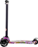 Самокат детский трехколесный Игрокат Dino Print Graffiti Purple black