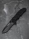 Складной нож тактический BOKER Черный с рельефной рукоятью